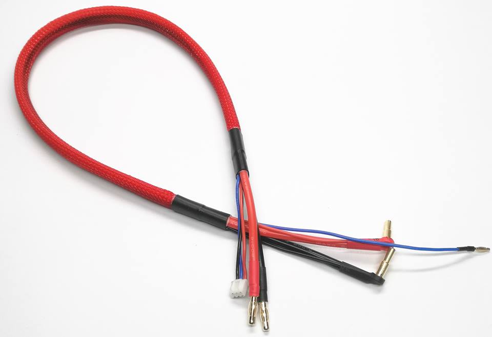 Icharge Battery 2s Charge Balance Leads 4mm To 4/5mm style Lipo 24 inch length. 