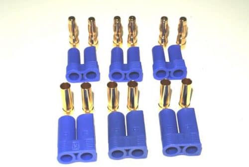 EC5  LIPO BATTERY  CONNECTORS QUANTITY 3 PAIRS NEW FROM A UK SELLER 
