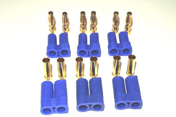 D DOLITY Easy Install Safety 5 Pairs EC5 5mm Banana Plug Female Male Connector 