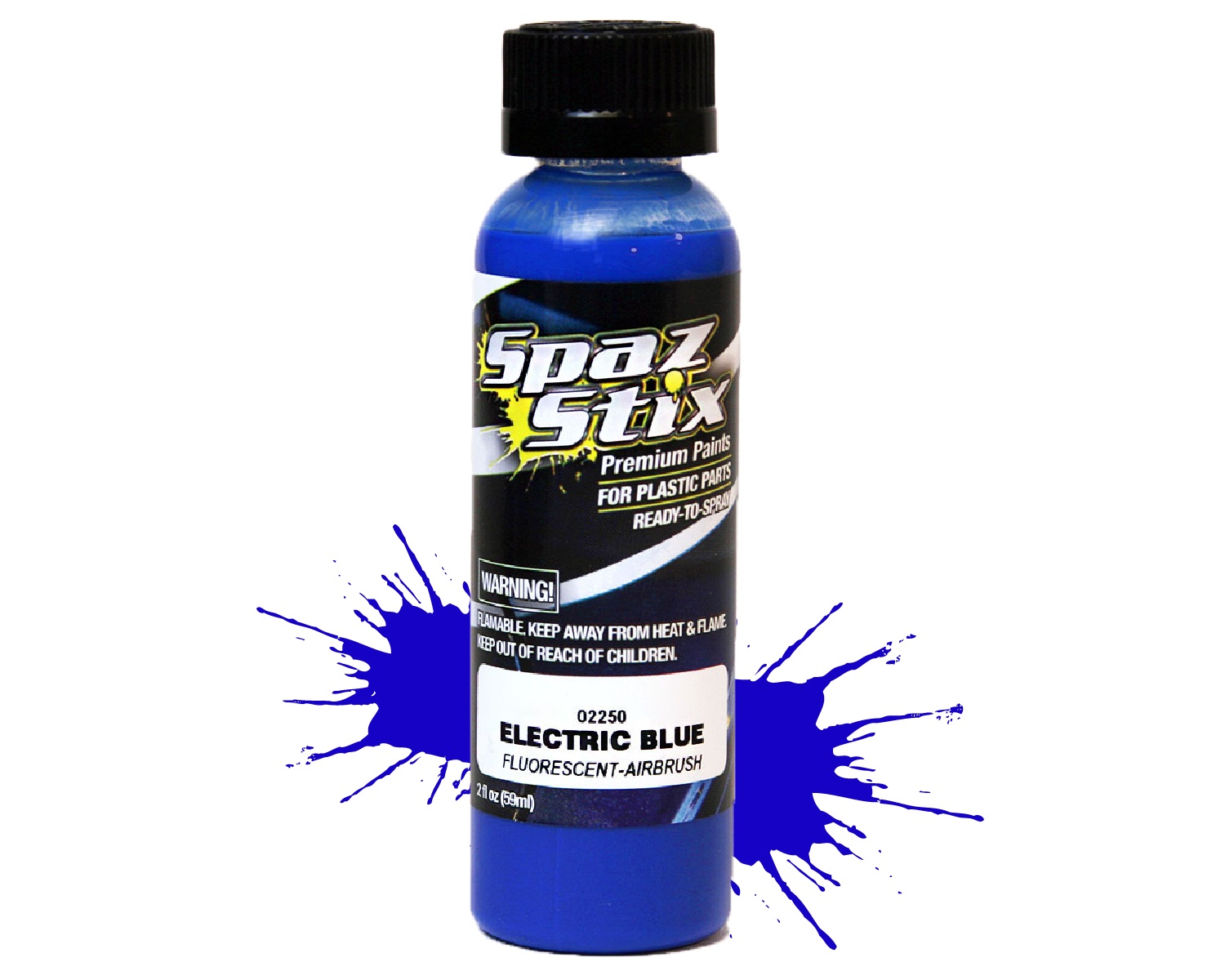 Spaz Stix Szx02250 Electric Blue Fluorescent Airbrush Paint - 2 oz