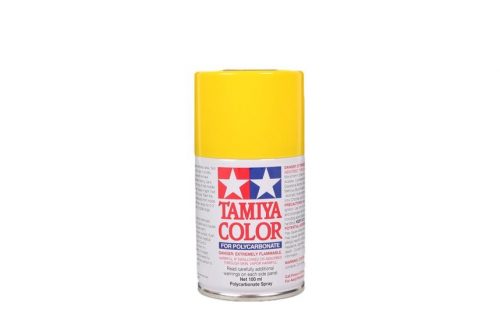 Húmedo daño láser Tamiya Polycarbonate Lexan Paint PS-6 Yellow 100ml Spray Can TAM86006 86006  - Rotor Ron