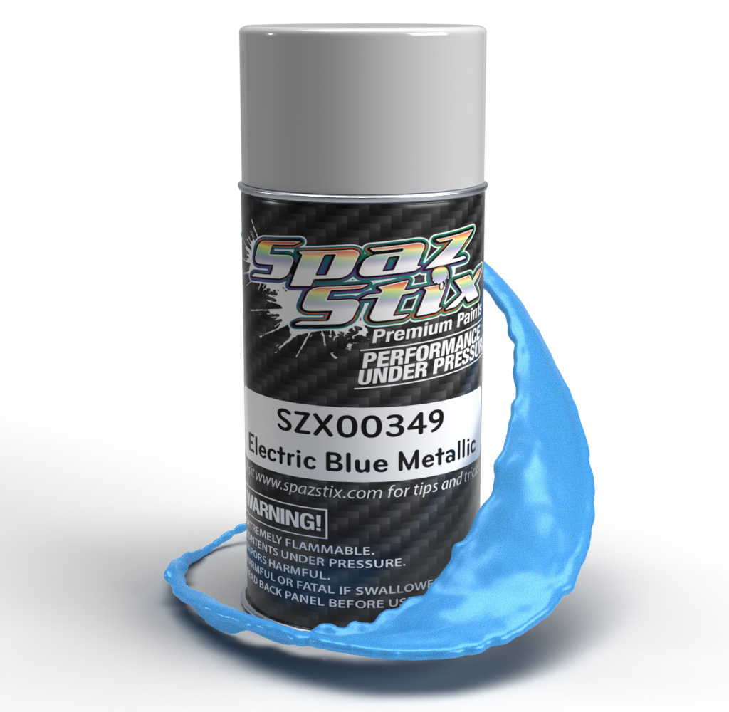 Spaz Stix Electric Blue Metallic Spray Paint 3.5oz Can SZX00349 00349 -  Rotor Ron