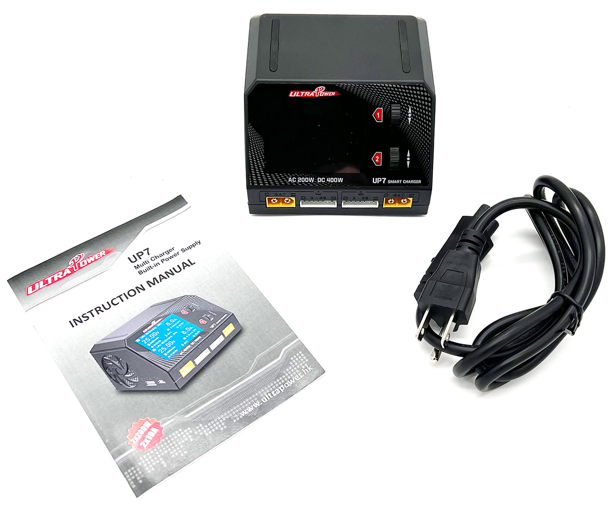 Ultra Power UP7 AC 200W - 400W Dual Port Multi-Chemistry Smart Charger - Rotor